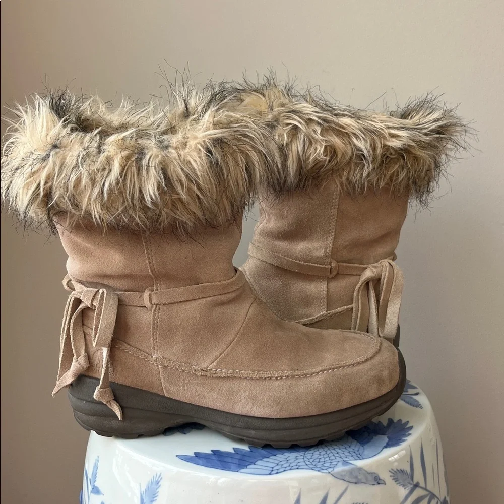 Sorel‎ Northern Lite Boots Zipper Suede Faux Fur Winter Thinsulate